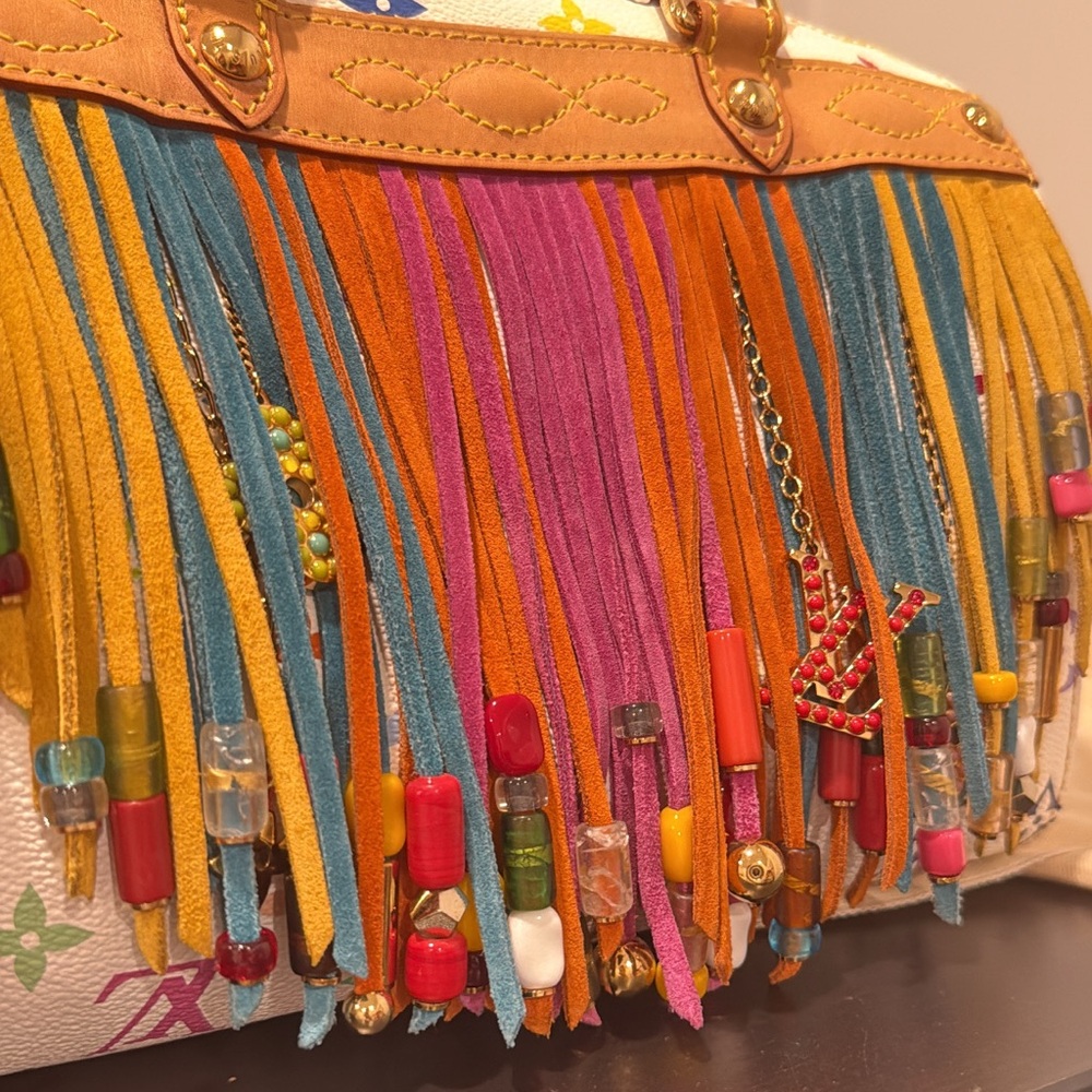 Louis Vuitton X Murakami Vintage Multicolor Fringe Speedy 25 Handbag - Picture 5 of 10
